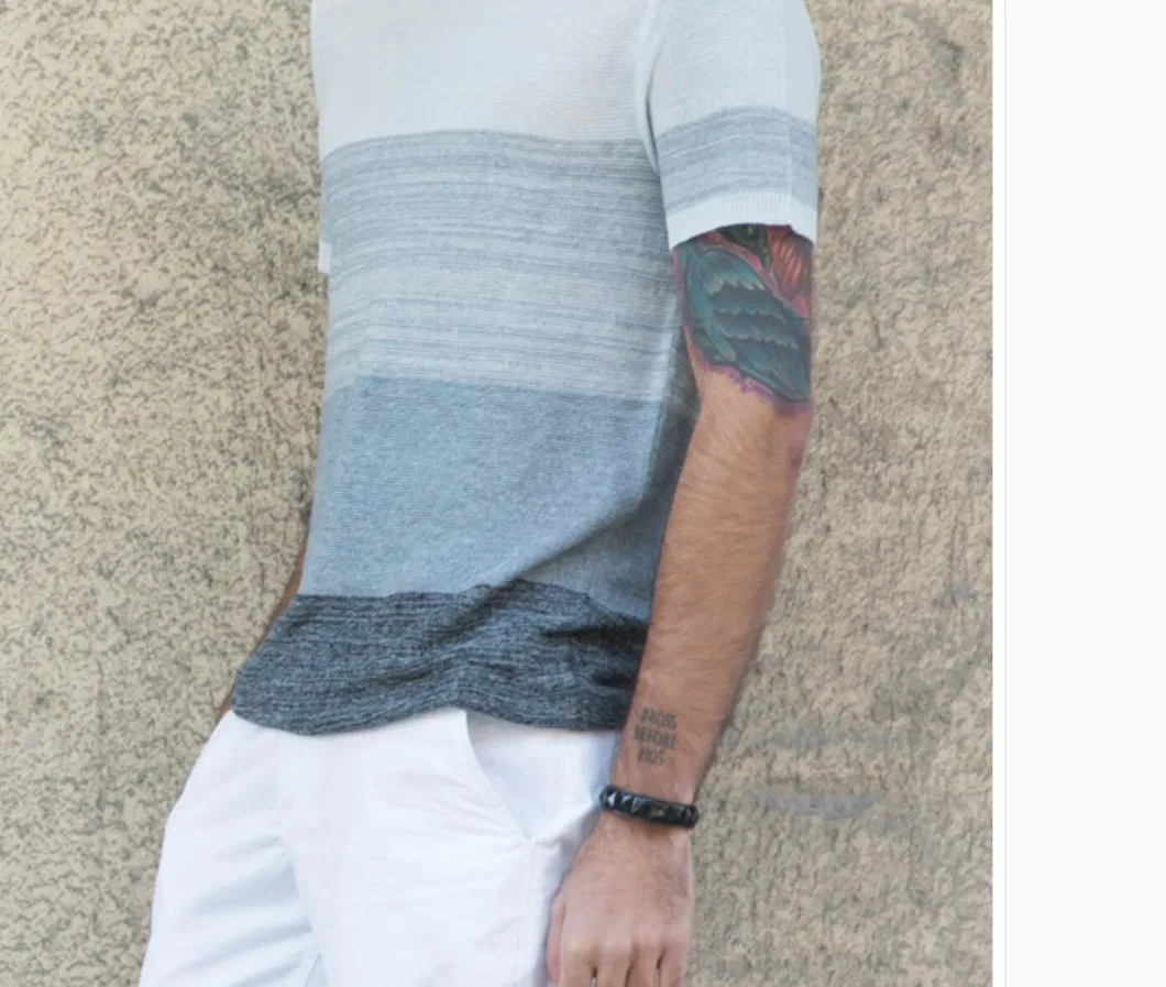 Fashion Summer Round Neck Short Sleeve Knit Men Sweater